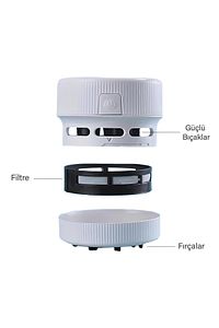 DN 4723 Şarjlı Masaüstü Kablosuz El Süpürgesi Mini Gırgır Süpürge ürün fotoğrafı