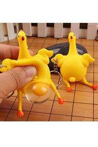 Squishy Yumurtlayan Tavuk Anahtarlık Çanta Ve Cüzdan Süsü Hediyelik Popit ürün fotoğrafı
