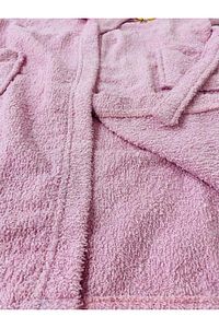Kapüşonlu Ve Kemerli Pembe Pamuklu Erkek,kız Genç Çocuk Bornozu(KAPÜŞONLI,KELEBEK NAKIŞLI,YUMUŞAK) ürün fotoğrafı
