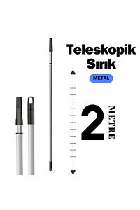 Teleskopik Uzatmalı 2 M - Metal Sırık - Fırça / Ayarlanabilir Uzatmalı Sap - 2 Metre - METAL ürün fotoğrafı