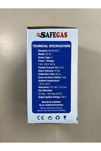 Safegas Doğalgaz Ve Lpg Gaz Alarm Cihazı Ve Dedektörü Sf-03 ürün fotoğrafı