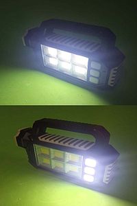 Yan Panelli Powerbank Özellikli 3 Modlu Solar Panelli Şarjlı Güneş Enerji Suya Dayanıklı Kamp Feneri ürün fotoğrafı