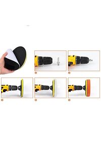 Oto Araç Araba Pasta Cila Polisaj Süngeri Keçesi Pedi 115 Mm Parlatıcı Parlatma Seti 11 Parça ürün fotoğrafı