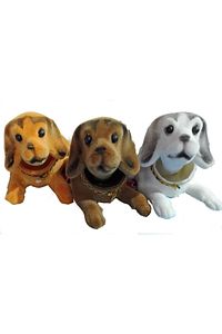 3 Adet Kafa Sallayan Köpek Araç İçi Aksesuar 17x9x7 cm Farklı Renklerde ürün fotoğrafı