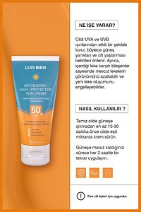 Leke Karşıtı Spf 50 | Yüksek Korumalı Nemlendirici Güneş Kremi | 50 ml | Tüm Cilt Tipleri Için ürün fotoğrafı