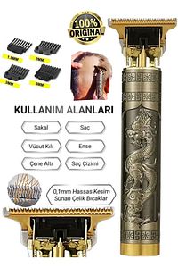 Dragon Profesyonel N-1524 Saç Sakal Ense Çizim Tüm Vücut Tüyü Lazer Öncesi Tıraş Makinesi ürün fotoğrafı