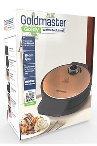 Goldy Rose Gold 1000 Watt Taşmayı Önleyen Derin Plakalı Waffle Makinesi ürün fotoğrafı