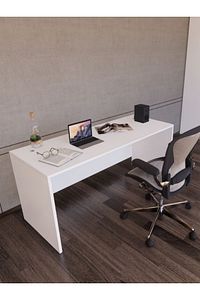 140x60 Çalışma Masası Bilgisayar Ve Laptop Masası Ofis Masası Ders Masası Beyaz ürün fotoğrafı