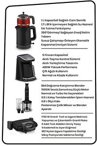 Blackline 18 Parça Avantajlı Elektronik Evlilik Paketi Elektrikli Mutfak Çeyiz Seti ürün fotoğrafı