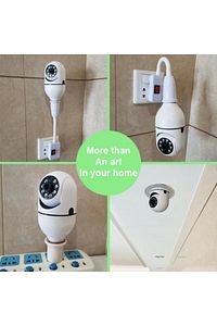 Wifi 360 Panoramik Ampul Kamera Güvenlik Kamerası Çift Wifi 360 Derece Gece Görüşlü ürün fotoğrafı