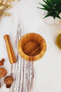 El Yapımı Ahşap Ağaç Havan Sarımsak Döveceği ( Bambu 12 lik ) ürün fotoğrafı