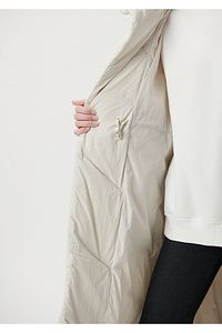 Premium Bej Uzun Parka Loose Fit / Bol Rahat Kesim 1110245-70080 ürün fotoğrafı