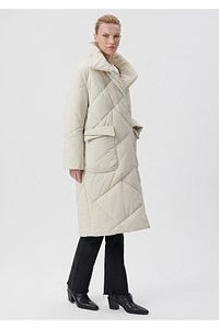 Premium Bej Uzun Parka Loose Fit / Bol Rahat Kesim 1110245-70080 ürün fotoğrafı