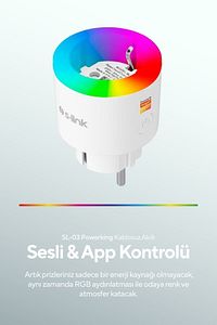 Sl-03 16a Akım Korumalı Akıllı Priz Rgb Işıklı 2.4 G Wifi Sarfiyat Ölçümleme Tuya Destekli ürün fotoğrafı