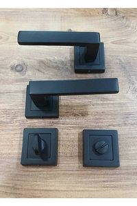 Avanti Siyah Kare Rozetli Kapı Kolu Wc / Wc Kapıları Içindir ürün fotoğrafı