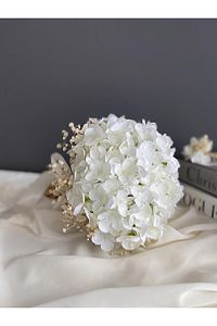 Beyaz Ortanca Cipsolu Gelin Çiçeği Yaka Çiçeği 2 Li Set ürün fotoğrafı