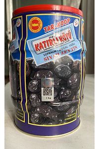 Gemlik Katırlı Köyü Kahvaltılık Siyah Zeytin Teneke 1 Kg ürün fotoğrafı