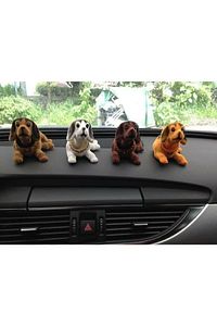 3 Adet Kafa Sallayan Köpek Araç İçi Aksesuar 17x9x7 cm Farklı Renklerde ürün fotoğrafı