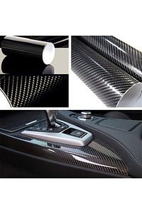 5d Karbon Fiber Folyo Ultra Parlak Hava Kanallı Araç Döşeme Kaplama Folyosu 30 Cm X 1 Metre ürün fotoğrafı