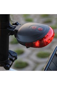 SVRM Bisiklet Arka Stop Lambası Lazer Şeritli Led Işık Pilli 7 Fonksiyon 5 LED ürün fotoğrafı