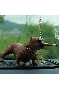 Pitbull Maskot Torpido Üstü Süs Köpek Kahverengi ürün fotoğrafı