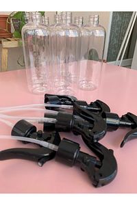 1 Adet Parfüm,kolonya,dezenfekten,ve Deterjan Için Boş Fısfıs Sprey Şişe 400 ml Şeffaf ürün fotoğrafı
