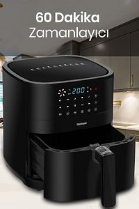 Smartfry Dijital Dokunmatik 1900 W 10 Ön Ayarlı 6 Litre Airfryer Yağsız Kızartma Sıcak Hava Fritöz ürün fotoğrafı