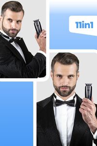 Tetra 11 In 1 Islak Kuru Hızlı Şarj Lityum Batarya Çelik Bıçaklı Taşıma Kılıflı Erkek Bakım Seti ürün fotoğrafı