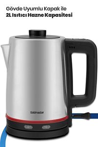 Chaidem Xl 2200 Watt Paslanmaz Çelik Damlatmaz Çelik Çay Makinesi Ve Su Isıtıcısı Inox ürün fotoğrafı