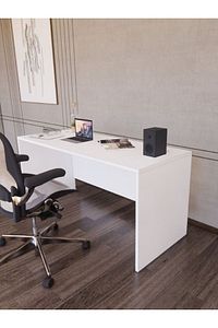 140x60 Çalışma Masası Bilgisayar Ve Laptop Masası Ofis Masası Ders Masası Beyaz ürün fotoğrafı