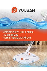 Temiz Su Ile Kirli Suyu Ayıran Otomatik Temizlik Seti Pro +1 Yedek Mop Bezli ürün fotoğrafı