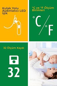 Alman Tasarım Alından ve Kulaktan Temassız Ateş Ölçer 48613 ürün fotoğrafı