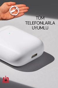 Beyaz 2.nesil Ios Android Uyumlu Kablosuz Bluetooth Kulaklık Karışık Renk Kılıf Hediyeli Plus ürün fotoğrafı