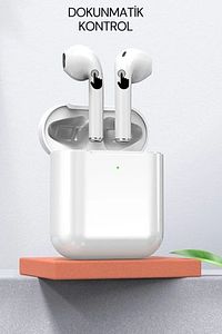 Beyaz 2.nesil Ios Android Uyumlu Kablosuz Bluetooth Kulaklık Karışık Renk Kılıf Hediyeli Plus ürün fotoğrafı