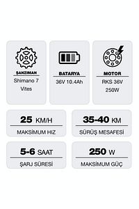 Rs3 Pro X Elektrikli Bisiklet Siyah ürün fotoğrafı
