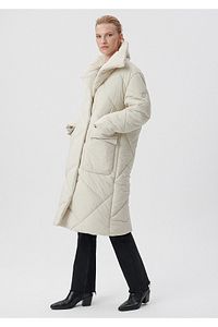 Premium Bej Uzun Parka Loose Fit / Bol Rahat Kesim 1110245-70080 ürün fotoğrafı