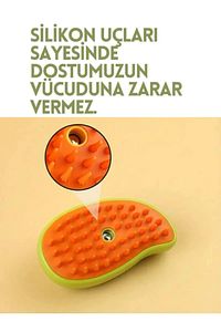 Buharlı Kedi & Köpek Yıkama Fırçası Tarağı Yumuşak Silikon ürün fotoğrafı