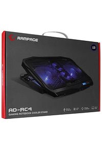 Ad-rc4 Mavi Ledli 15-17 Inç 4 Fanlı Kontrol Panelli Pro Notebook Laptop Soğutucu Stand ürün fotoğrafı