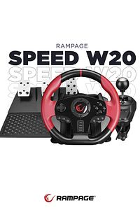 Direksiyon Seti Speed W20 Ps3/ps4/pc/xboxone/xbox360 3 Pedallı Gaming Oyun Oyuncu Direksiyonu ürün fotoğrafı