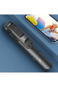 Siyah Kablosuz Kumandalı Telefon Selfie Çubuğu Ayaklı Tripod Bluetooth ürün fotoğrafı