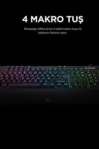 Kb-gx65 Simula Usb Rgb Aydınlatmalı 4 Makro Tuşlu Bilek Destekli Gaming Oyuncu Klavyesi ürün fotoğrafı