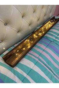 Duvar Raf Resim Çerçeve Rafı 120 Cm Ham Ahşap ürün fotoğrafı