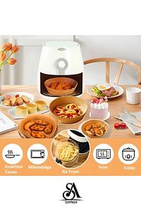 Philips Airfryer Xiaomi Uyumlu Hava Fritözü Hava Firitözü Philips Yağsız Fritöz Pişirme Kağıdı 50'li ürün fotoğrafı