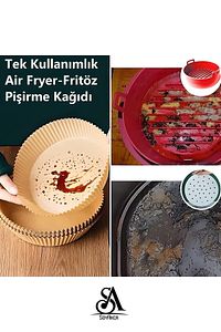 Philips Airfryer Xiaomi Uyumlu Hava Fritözü Hava Firitözü Philips Yağsız Fritöz Pişirme Kağıdı 50'li ürün fotoğrafı