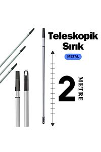 Teleskopik Uzatmalı 2 M - Metal Sırık - Fırça / Ayarlanabilir Uzatmalı Sap - 2 Metre - METAL ürün fotoğrafı
