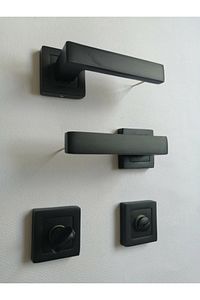 Avanti Siyah Kare Rozetli Kapı Kolu Wc / Wc Kapıları Içindir ürün fotoğrafı
