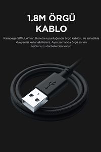 Kb-gx65 Simula Usb Rgb Aydınlatmalı 4 Makro Tuşlu Bilek Destekli Gaming Oyuncu Klavyesi ürün fotoğrafı
