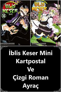 Iblis Keser Demon Slayer 13-14. Ciltler (2 Kitap) | İblis Keser Mini Kartpostal Ve Çizgi Roman Ayraç ürün fotoğrafı