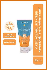Leke Karşıtı Spf 50 | Yüksek Korumalı Nemlendirici Güneş Kremi | 50 ml | Tüm Cilt Tipleri Için ürün fotoğrafı
