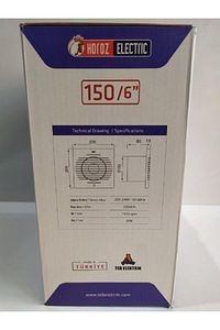Banyo Ve Tuvalet Aspiratörü 15cm 150'lük Elektrik ürün fotoğrafı